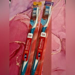 CVS Bundle of two Dual Clean Toothbrush Set - Blue and White